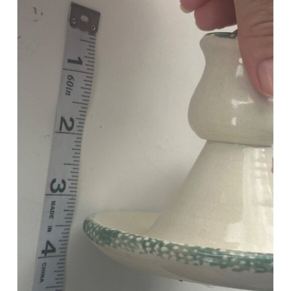 Ceramic 2-pc. Winter Holidays Christmas Tree Candle Holder and Dish Platter-READ - Picture 12 of 16